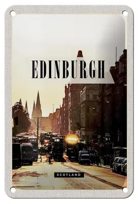 Produktbild von Blechschild Reise 12x18cm Edinburgh Scotland Reiseziel Dekoration