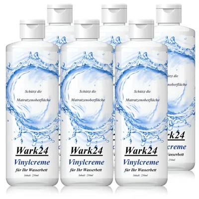 Produktbild von Wark24 Vinylcreme 250ml - Vinylpflege für Wasserbetten Vinyl Creme (6er Pack)