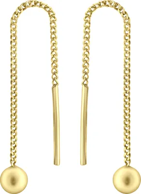 Produktbild von V Durchzieh-Ohrringe 333/- Gold 5,5cm gelb 371330557