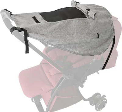 Produktbild von Kinderwagen Sonnenschutz, wasserdicht, grau, UV-Schutz, Sichtfenster