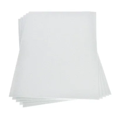 Produktbild von Moosgummiplatte Glitter  wei 200 x 300 x 2 mm