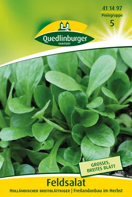Produktbild von Feldsalat Holländisch breitblättrig (10 g) | Feldsalatsamen von Quedlinburger
