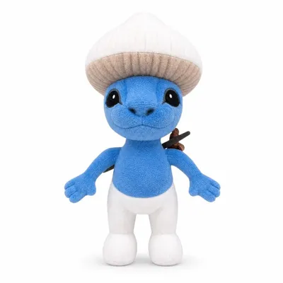 Produktbild von Wiztex Blaue Schlümpfe Kuscheltier - 25 cm The Smurfs Plüschtier gestickte Augen