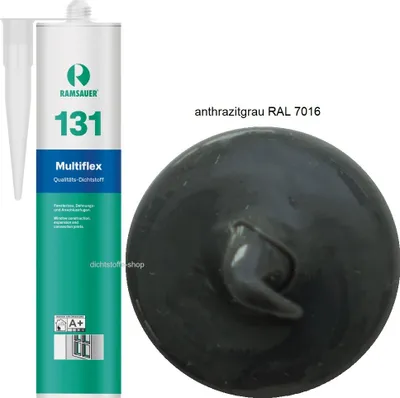 Produktbild von Ramsauer 131 Multiflex 1K Silikon Dichtstoff 310ml Kartusche anthrazitgrau RAL 7016