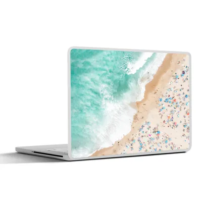 Produktbild von MuchoWow® Laptop Aufkleber Sticker Cover Meer - Strand - Sonnenschirme - Sommer 32.5x23.5 cm - Sticker für Laptop - Selbstklebend