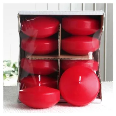 Produktbild von XL-Schwimmkerzen mit 8 Stunden Brenndauer, 8er-Pack, rot-rubinrot