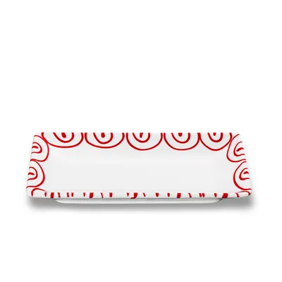 Produktbild von Gmundner Keramik Rotgeflammt, Snackschale (22x11cm)