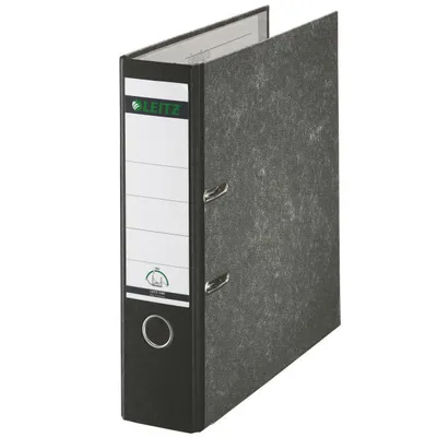 Produktbild von Leitz Plastic Lever Arch File A4 80mm 180°, Schwarz