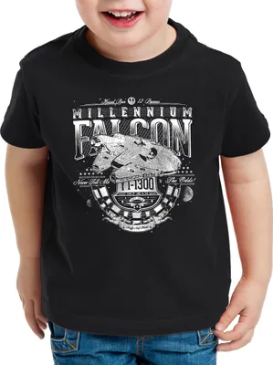 Produktbild von style3 Kossal-Flug 12 Parsec Kinder T-Shirt rasender sprung millenium falke