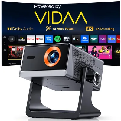 Produktbild von Smarter Beamer, 1080p Full HD - 450 ANSI Lumen - Bluetooth, Dolby Audio - Schwarzer Projektor
