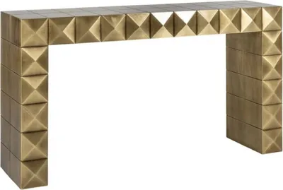 Produktbild von Casa Padrino Luxus Konsole Gold 137,5 x 39 x H. 76 cm - Rechteckiger Konsolentisch - Luxus Möbel - Hotel Möbel - Luxus Einrichtung