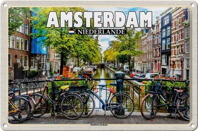 Produktbild von Blechschild Reise 30x20cm Amsterdam Niederlande Stadtteil Jordaan