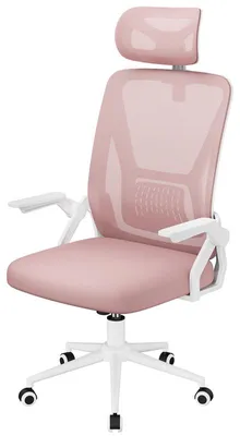 Produktbild von Bürostuhl Ergonomisch Schreibtischstuhl Höhenverstellbar, atmungsaktive Netzbespannung, um 360° drehbarer Stuhl mit Wippfunktion, Rosa