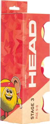 Immagine prodotto di HEAD 578433, Pallina da tennis non pressurizzata, Play + Stay Fase 3, Rosso, Giallo, 48 pezzi, Unisex, Bambini