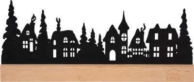 Produktbild von UNUS Deko Aufsteller Häuserlandschaft mit Bäumen in schwarz