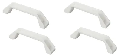 Immagine prodotto di Set di maniglie per il posizionamento di caravan, disponibile in versione a 2 o 4 pezzi, con dimensioni di 180 mm, realizzate in plastica bianca, adatte per rimorchi