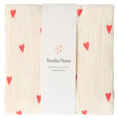 Produktbild von Studio Noos Natural Hearts Swaddle 120x120 cm
