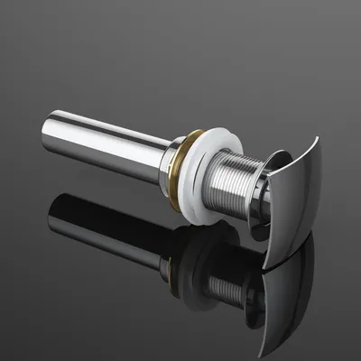 Image de doporro Bonde de Lavabo et Vasque Chromé sans Trop Plein Système de Vidage Pop Up Clic Clac PU06