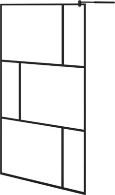 Obrázok produktu pre Sprchová zástena s tvrdeným sklom čierna 115x195 cm