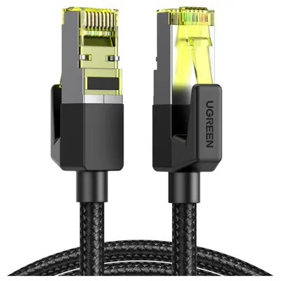 Produktbild von Ugreen NW150 Ethernet Kabel RJ45 Cat 7 10Gbps 5m - Schwarz