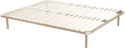 Produktbild von Lattenrost 140x190 cm - 2x19 Lattenroste - Mit Füßen - Beige - KALISTA by YSMÉE