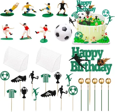 Produktbild von Heyu-Lotus Fußball Tortendeko Set für Geburtstag Party