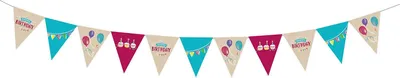 Image de Amscan 9904399 - Chaîne de fanions My Birthday Party, 400 x 19 cm, papier, guirlande, décoration suspendue