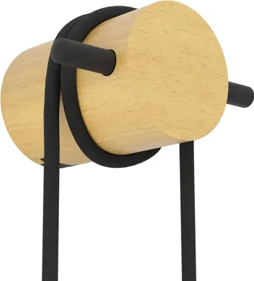 Produktbild von Eglo Wandleuchte Buddon E27 braun-schwarz Holz