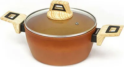Produktbild von Amercook CACEROLA 24 TERRACOTTA, Rund, Orange, Holz, Holz, Ergonomisch, Keramik, Gas, Halogen, Induktion, Versiegelte Platte
