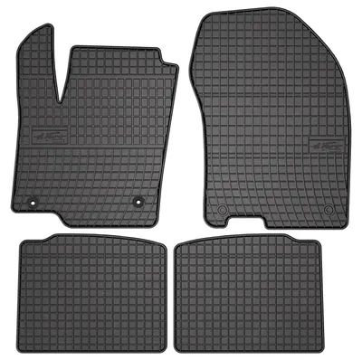 Image de Tapis de sol en caoutchouc pour Suzuki SX4 S-Cross 2013-2016 (crossover) – 4 pièces, noirs, sur mesure – Wielganizator SolidPRO