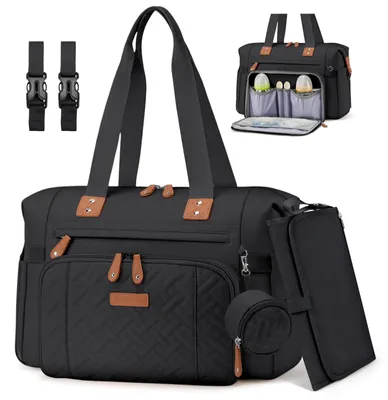 Immagine prodotto di Omgoods - Borsa da viaggio impermeabile per neonati, con scomparti multipli
