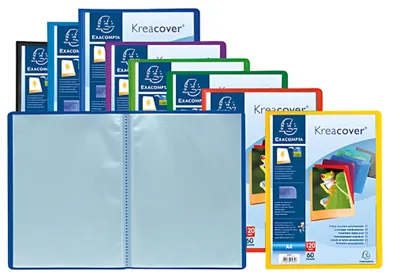 Produktbild von Exacompta 5660E Kreacover Sichtmappe DIN A4 60 Hüllen PP 500µ Farbig Sortiert