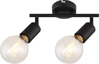 Zdjęcie produktu dla Lampa ścienno-sufitowa industrialna E27 2x40W kolor czarny matowy 3987 Lamar Rabalux