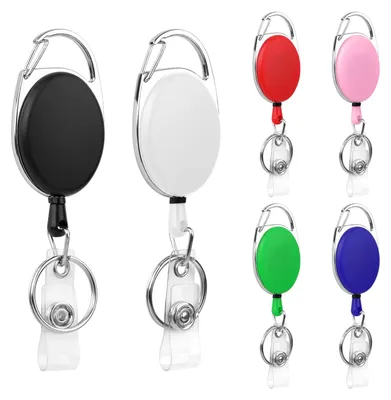 Productafbeelding van Identificatiehouders, sleutelhangers (6 stuks) met riemclip, identificatiehouders in 6 kleuren voor identificatiekaarten, kaarthouders en sleutelkaarten.