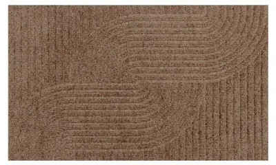 Produktbild von Floornovo Schmutzfangmatte Minimal Design  - 75 cm x 45 cm - Schlingentaupe - waschbare Fußmatte Innen und übderdachte Außenbereiche