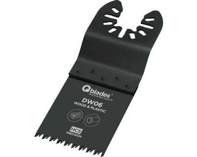 Produktbild von Q-Blades Multitool-Sägeblatt Precision HCS 14tpi 34x40mm DW06, 1 Stück