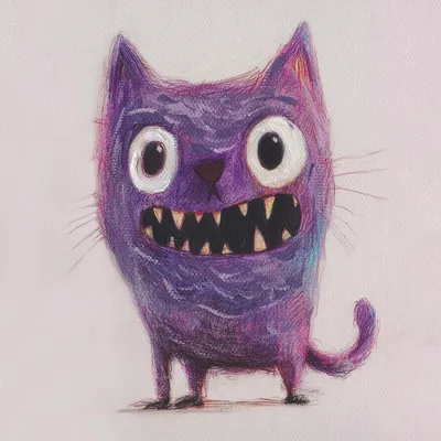 Produktbild von ArtUniverse Leinwandbild Purple Monster 40 x 40 cm