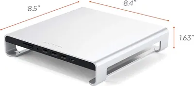 Productafbeelding van Satechi Aluminium Monitorstand met USB-hub voor iMac, zilver