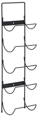 Produktbild von vidaXL Wand-Weinregal für 5 Flaschen Schwarz Eisen