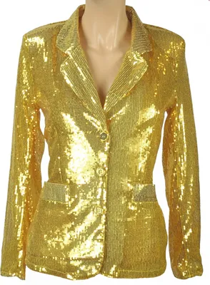 Produktbild von Damen Pailletten Jacket (Golden) / Größe: 32/34