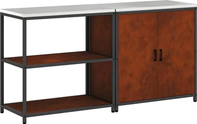 Productafbeelding van vidaXL Opbergset voor de keuken HATTEM, 2 stuks, roestkleurig staal