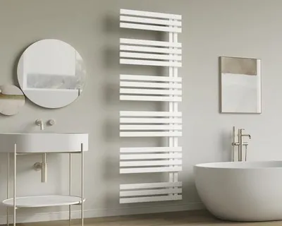 Produktbild von Rotheigner Designheizkörper SQUARE 1690 x 600 mm weiß Anschluss Einseitig unten Heizkörper drehbar