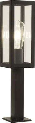 Produktbild von Außenlampe Edelstahl Glas E27 IP44 45 cm Schwarz eckig Modern Stehlampe außen