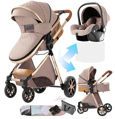 Produktbild von 3-in-1 Kombikinderwagen mit Babywanne und Autositz