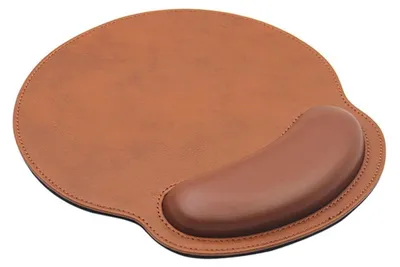 Obrázok produktu pre Ergonomická podložka pod myš s oporou pre zápästie, farba: hnedá, protišmyková, s pamäťovou penou