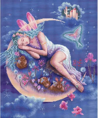 Produktbild von Letistitch Kreuzstich Set "Abendträume" Zählmuster, 38x31cm