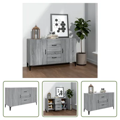 Produktbild von The Living Store Sideboard Grau Sonoma 100x36x60 cm Holzwerkstoff