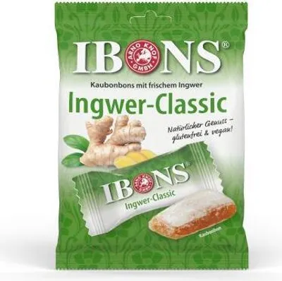 Produktbild von Ibons Ginger Classic Bag Chewy Candy 92 g