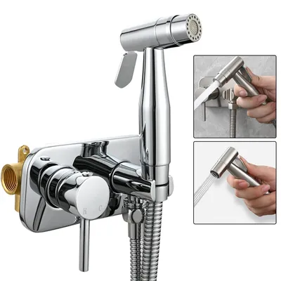 Image de Kit de bidet avec 2 jets et robinet mélangeur pour l'hygiène intime