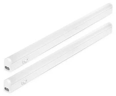 Produktbild von 2 x NCC-Licht LED Unterbauleuchte Lightbar Connect Linex 60cm Weiß IP20 10W 1100lm warmweiß 3000K mit Schalter